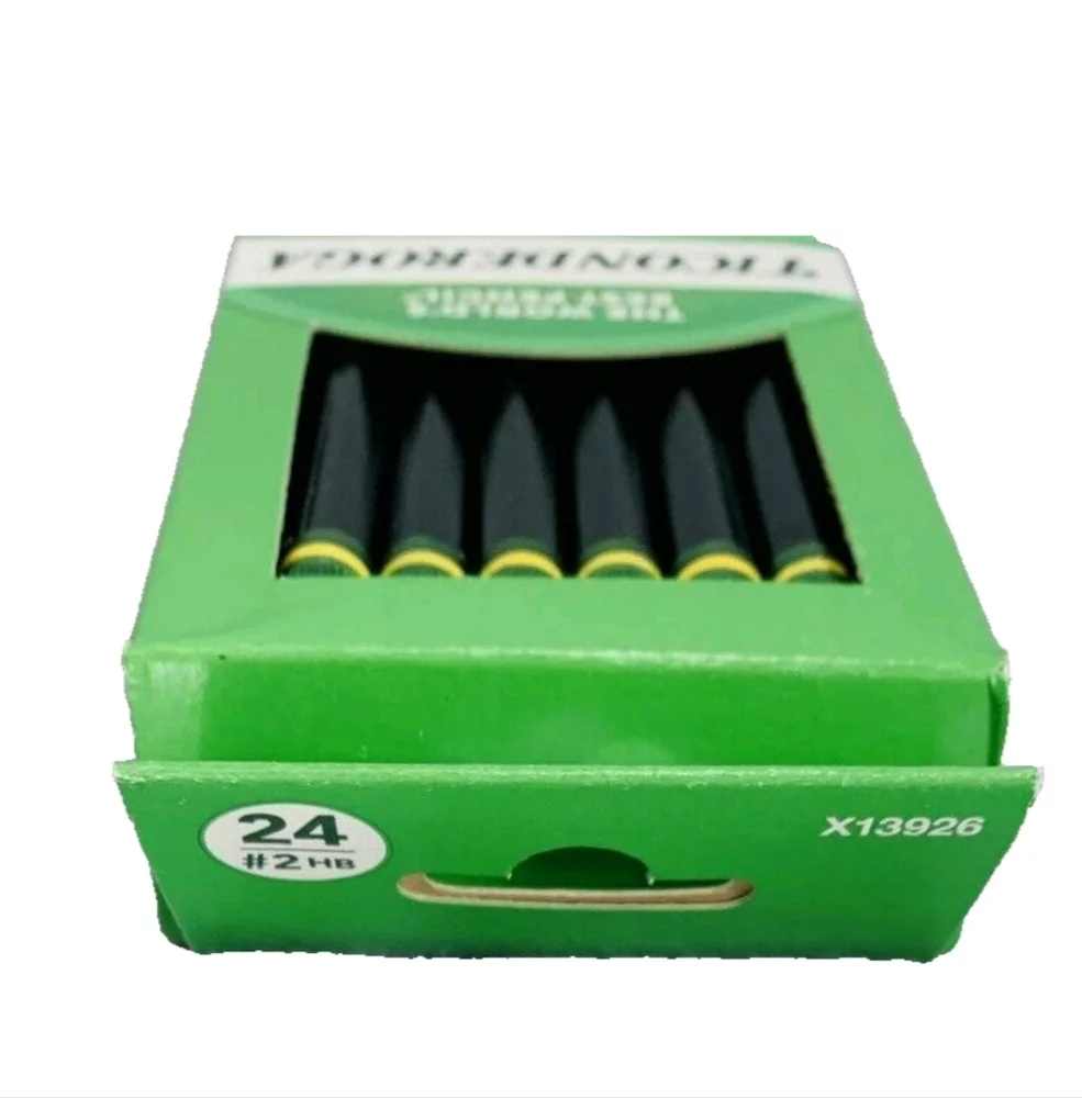 Ticonderoga Number 2HB Soft Pencils, Wood-Cased Graphite Black, 24 Count